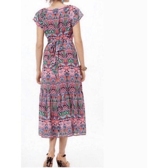 NEW Vanessa Virginia from Anthropologie Women’s 0 Beaded Mural Maxi Dress - Picture 3 of 10